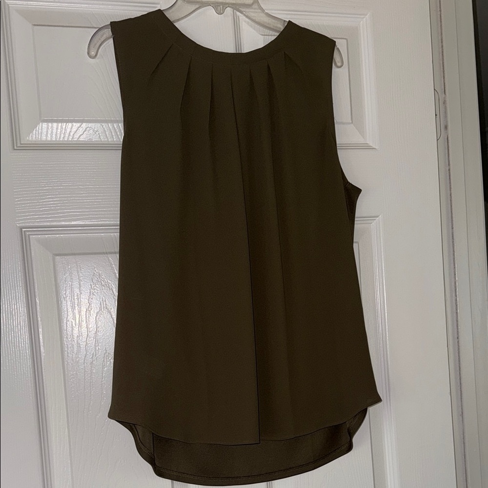 Ann Taylor Pleated Blouse NWT (Olive)
